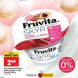 Biedronka Skyr dwuwarstwowy smak pączka z różą Fruvita, 150 g oferta