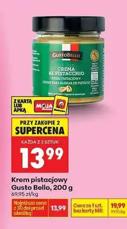 Biedronka Krem pistacjowy Gusto Bello 200 g oferta
