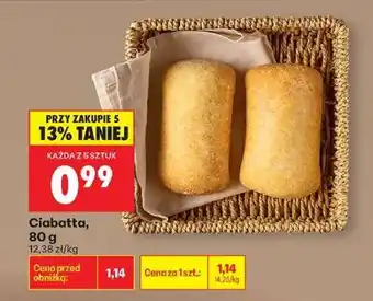 Biedronka Ciabatta 80 g oferta
