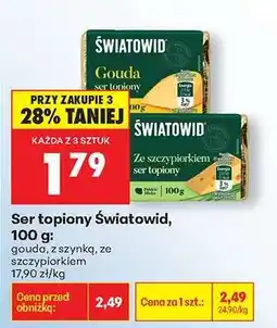 Biedronka Ser topiony Światowid, 100 g oferta