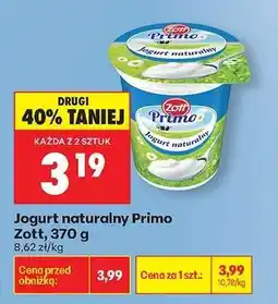 Biedronka Jogurt naturalny PRIMO ZOTT 370 g oferta