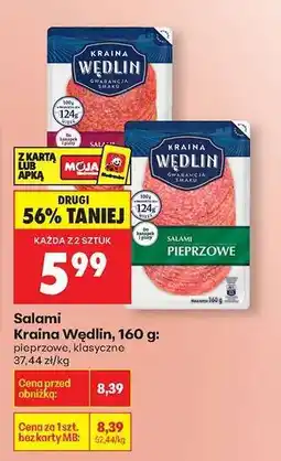 Biedronka Salami Kraina Wędlin , 160 g : oferta