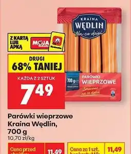 Biedronka Parówki wieprzowe Kraina Wędlin 700 g oferta