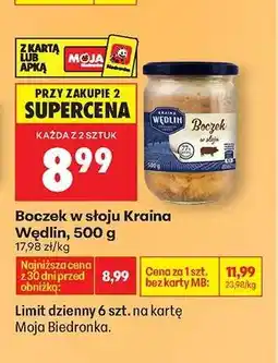 Biedronka Boczek w słoju Kraina Wędlin, 500 g oferta
