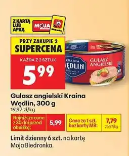Biedronka Gulasz angielski Kraina Wędlin, 300 g oferta