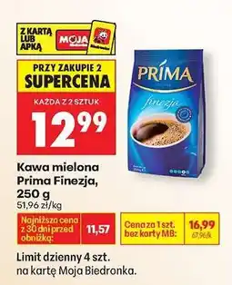 Biedronka KAWA MIELONA PRIMA FINEZJA 250 G oferta