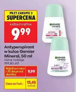 Biedronka Antyperspirant w kulce Garnier Mineral, 50 ml oferta