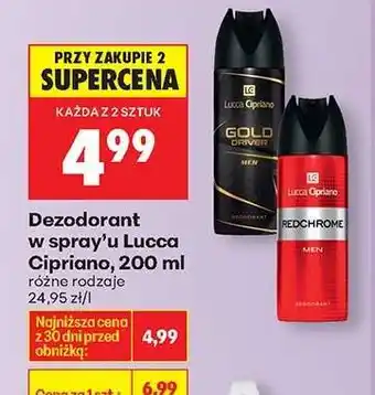 Biedronka Dezodorant w spray’u Lucca Cipriano, 200 ml oferta
