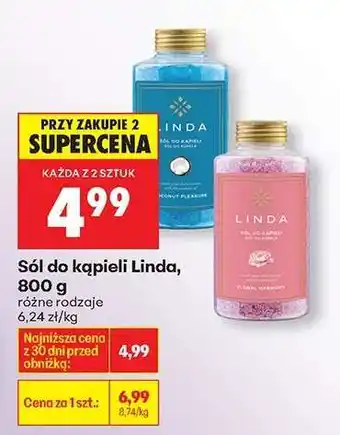 Biedronka Sól do kapieli Linda 800 g oferta