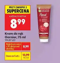 Biedronka Krem do rąk Garnier, 75 ml oferta