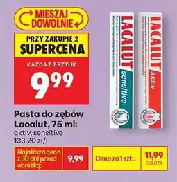 Biedronka Pasta do zębów Lacalut, 75 ml oferta