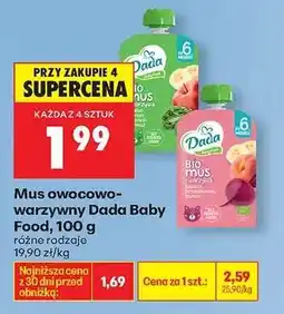 Biedronka Mus owocowo warzywny Dada Baby Food 100 g oferta
