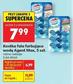 Biedronka Kostka fala farbująca wodę Agent Max , 3 szt oferta