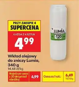 Biedronka Wkład olejowy do zniczy Lumia , 340 g oferta