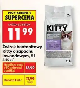 Biedronka Żwirek bentonitowy Kitty o zapachu lawendowym, 5 l oferta