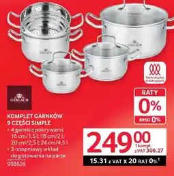 Selgros Gerlach Komplet garnków Simple oferta