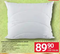 Selgros Poduszka z wełną z alpaki oferta