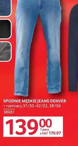 Selgros Spodnie męskie Jeans Denver oferta