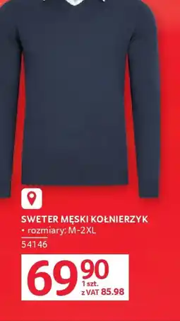 Selgros Sweter męski kołnierzyk oferta