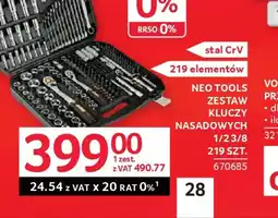 Selgros NEO TOOLS Zestaw kluczy nasadowych oferta