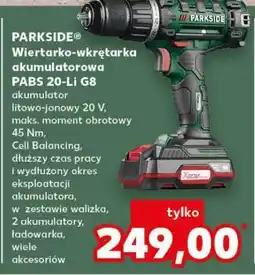 Kaufland PARKSIDE Wiertarko-wkrętarka akumulatorowa PABS 20-Li G8 oferta