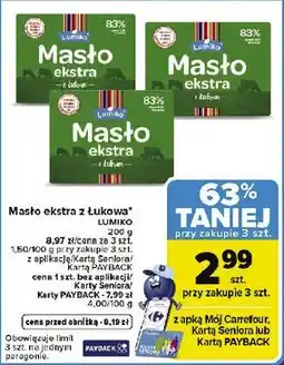 Carrefour Market Masło ekstra z Łukowa LUMIKO oferta