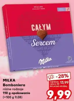 Kaufland MILKA Bomboniera różne rodzaje 110g opakowanie oferta
