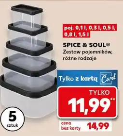 Kaufland SPICE & SOUL Zestaw pojemników, różne rozmiary (5 sztuk) oferta