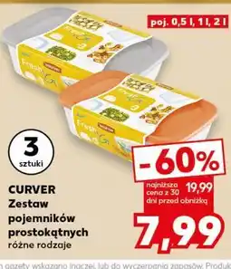 Kaufland CURVER Zestaw pojemników prostokątnych (3 sztuki) oferta