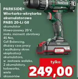 Kaufland PARKSIDE Wiertarko-wkrętarka akumulatorowa PBSS 20-Li G8 oferta