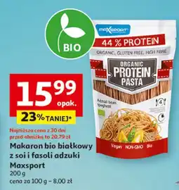 Auchan Makaron spaghetti z czerwoną fasolą adzuki Maxsport oferta