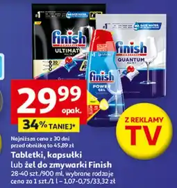 Auchan Żel do zmywarek lemon Finish All In 1 Max oferta