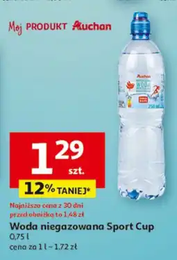 Auchan Woda niegazowana sport cup Auchan oferta