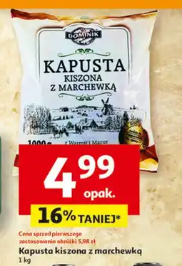 Auchan Kapusta kiszona z marchewką worek Dominik oferta