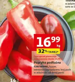 Auchan Papryka podłużna czerwona oferta