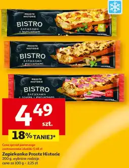 Auchan Zapiekanka z szynką i pieczarkami Iglotex Proste Historie Bistro oferta