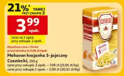 Auchan Makaron 5-jajeczny krajanka Czaniecki oferta