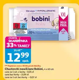 Auchan Chusteczki wilgotne z mleczkiem owsianym (hypoalergiczne) Bobini Baby oferta