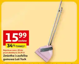 Auchan Szufelka + zmiotka z gumą leń York oferta