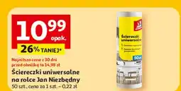 Auchan Ściereczki na rolce białe Jan Niezbędny oferta