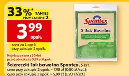 Auchan Ściereczki s jak bawełna Spontex oferta