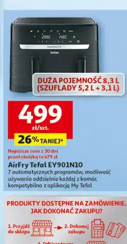 Auchan Frytkownica beztłuszczowa ey901n10 Tefal oferta