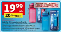 Auchan Butelka filtrująca city 350 ml niebieska Aquaphor oferta