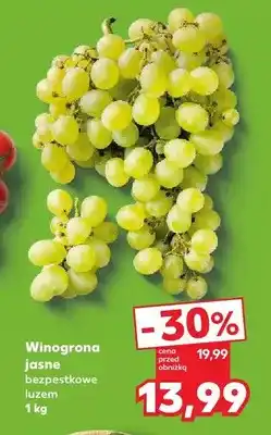 Kaufland Winogrona jasne bezpestkowe luzem oferta