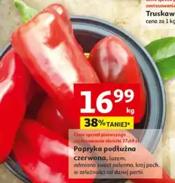 Auchan Papryka podłużna czerwona, luzem, odmiana sweet palermo, kraj poch. w zależności od danej partii oferta