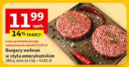 Auchan Burgery wołowe w stylu amerykańskim oferta