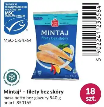 Filety mintaj bez skóry