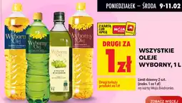 Biedronka Wyborny Olej słonecznikowy/ rzepakowy/ z pestek winogron oferta