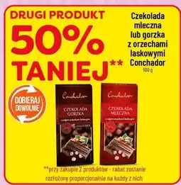 Polomarket Czekolada mleczna lub gorzka z orzechami laskowymi Conchador oferta