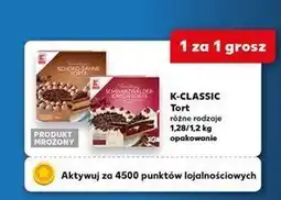 Kaufland K-CLASSIC Tort czekoladowy lub truskawkowy (produkt mrożony) 1,28/1,26 kg opakowanie oferta